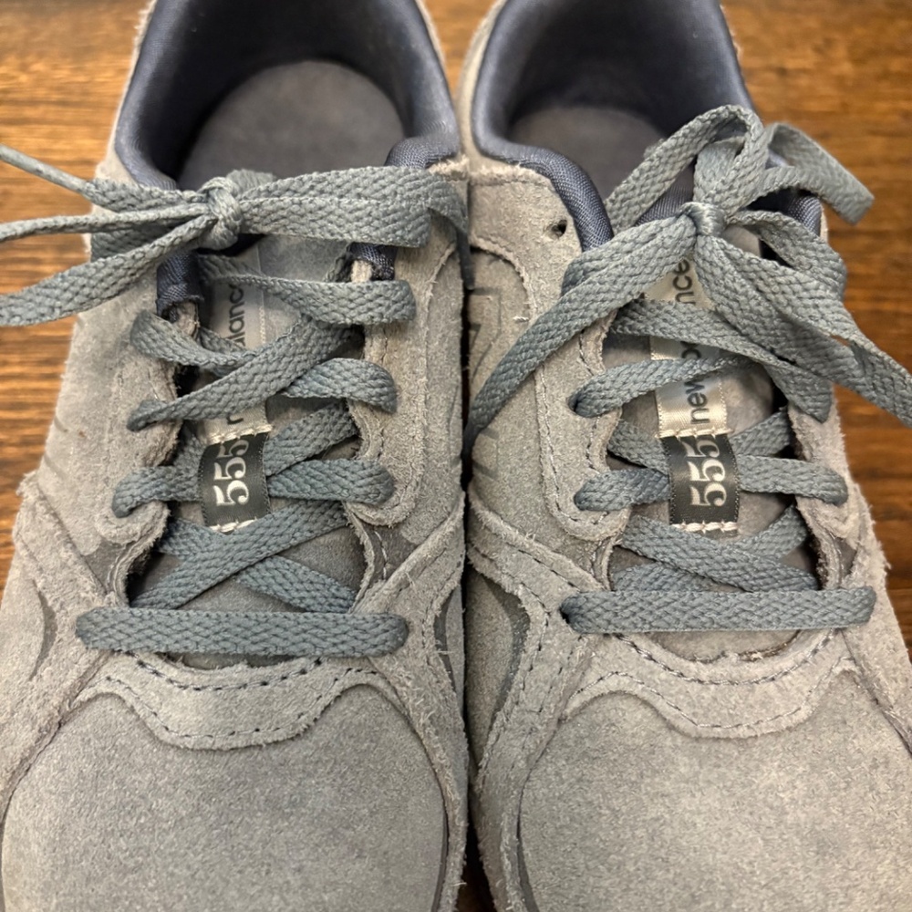 New Balance 555 Retro Charcoal Grey Suede Sneaker, Size 6 - Picture 8 of 15